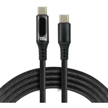 USB-C na USB-C kábel 100cm 100W PD LCD displej everActive CBB-1PD5L