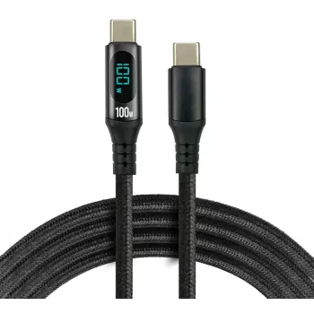 USB-C na USB-C kábel 100cm 100W PD LCD displej everActive CBB-1PD5L