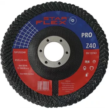 PSG Star Flex lamelový kotúč 125x22,23 mm P40 zirkónový korund kužeľový typ 29 TLP1252240