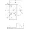 PSG 61.191 priskrutkovateľný doraz brány (130x150/H65) pogumovaný