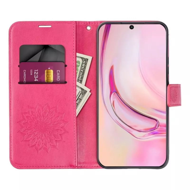 OEM Flip puzdro pre iPhone 17 / 18 Mezzo Book Mandala Magenta
