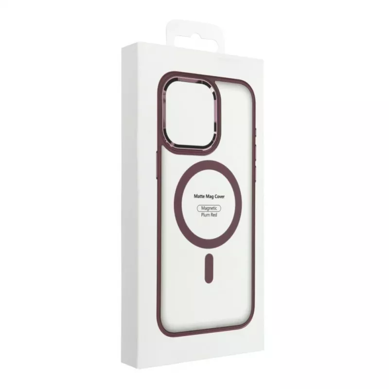 OEM puzdro pre iPhone 17 Pro Max Matte Mag kryt kompatibilný s MagSafe červený