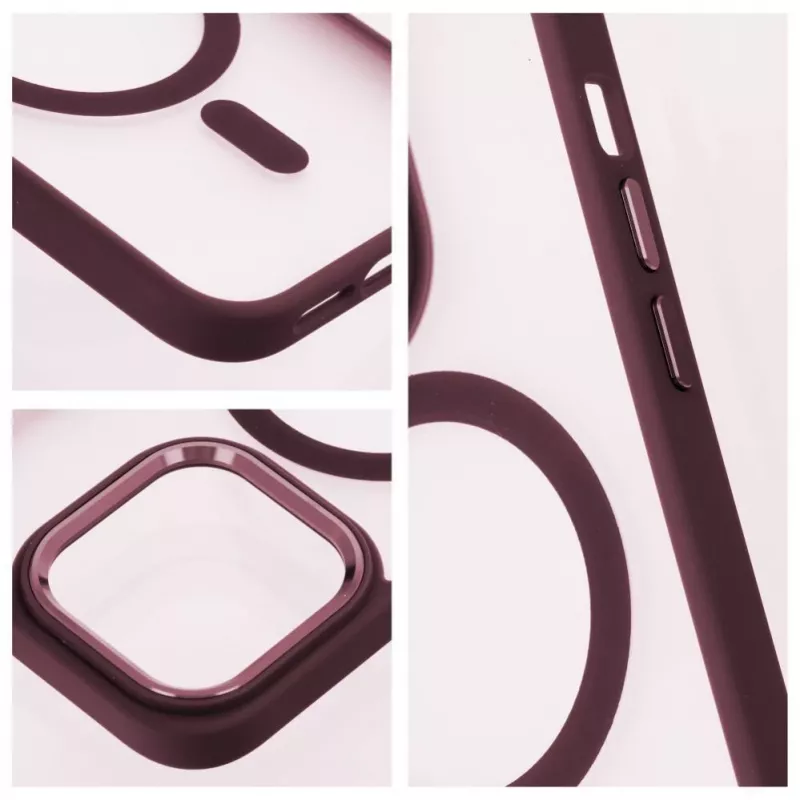 OEM puzdro pre iPhone 17 Pro Max Matte Mag kryt kompatibilný s MagSafe červený
