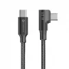 Forcell F-Energy CC-1Deg USB-C na USB-C kábel 100W PD QC4.0 5A 2m čierny 90° zahnutý