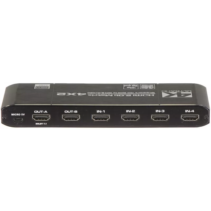 HDMI prepínač 4x2 matica 4K@30Hz HDMI-SW-4/2-MATRIX
