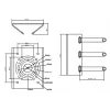 MITON MT-P150V2 adaptér na stĺp biely