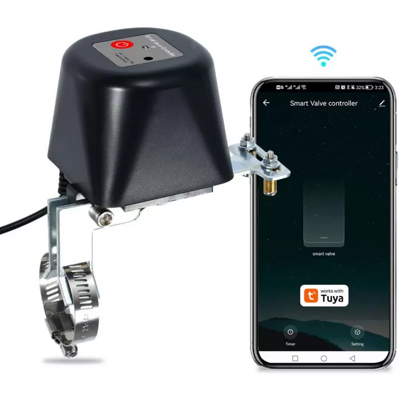 GISE GV-WF Smart Wi-Fi ovládanie vodného/plynového ventilu, kompatibilné s Tuya