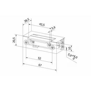 BIRA ES1-001 symetrický elektrický otvárač dverí 12V AC/DC Basic