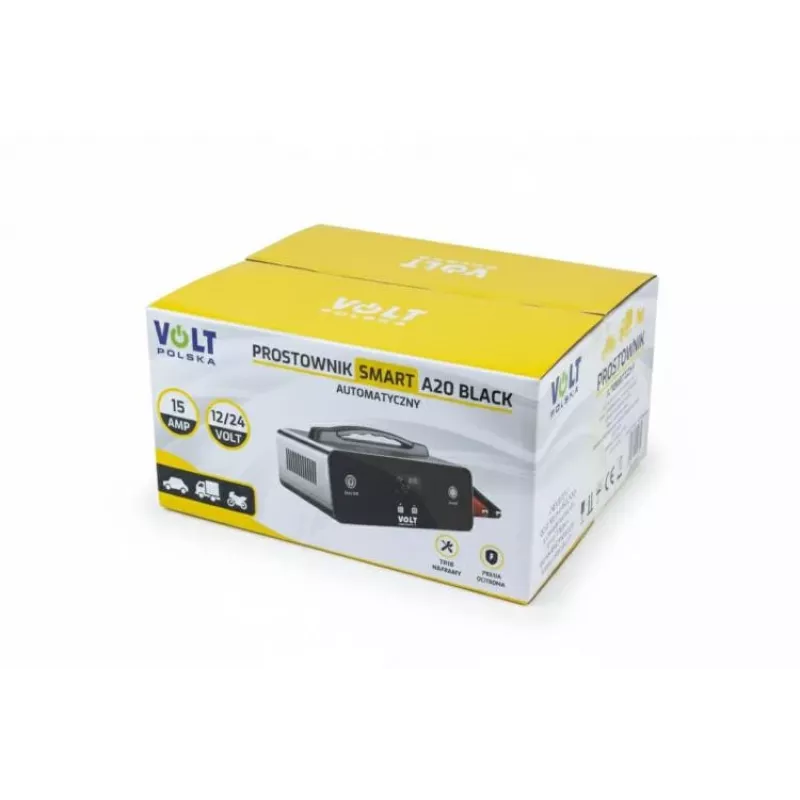 VOLT POLSKA Smart Charger 12V/24V 15A A20 Čierna