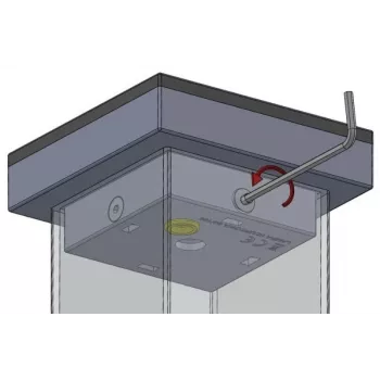 LED výstražné svietidlo Proxima SŁUPKOWA jantárová 12-230V AC/DC IP54
