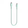 Green Cell PowerFlex rýchlonabíjací USB-C na USB-C kábel 100W 0,3m mintová zelená