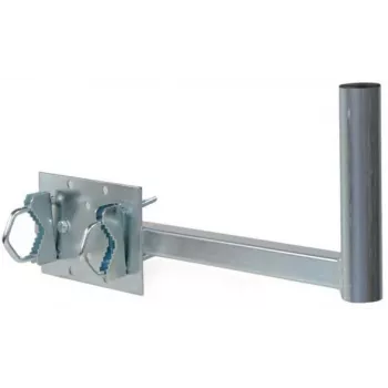 CORAB UBU-38/450-H univerzálny balkónový držiak pre satelitné, terestriálne a LTE antény, priemer stožiara 38 mm, vyloženie 450 mm, pozinkovaná oceľ, metalický sivý