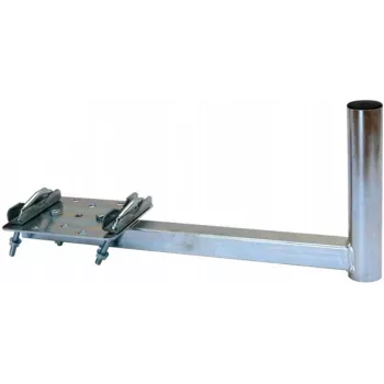 CORAB UBU-38/450-H univerzálny balkónový držiak pre satelitné, terestriálne a LTE antény, priemer stožiara 38 mm, vyloženie 450 mm, pozinkovaná oceľ, metalický sivý