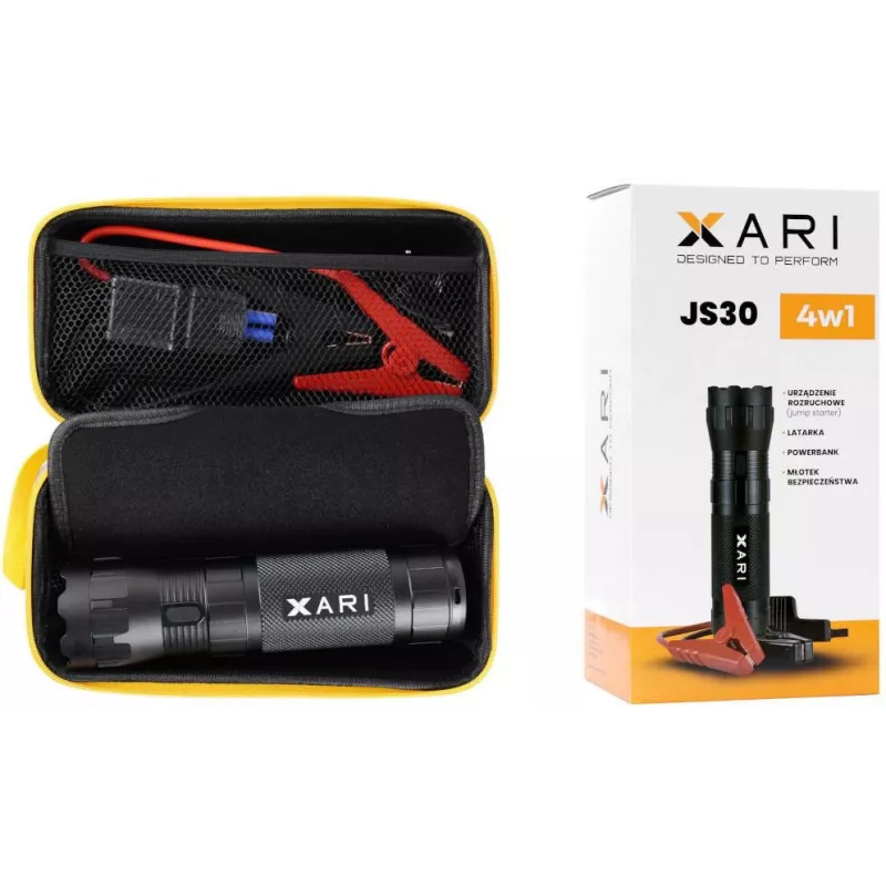 XARI JS50 4-in-1 Jump Starter 1000A Peak, 20000mAh power banka, kompresor, LED baterka