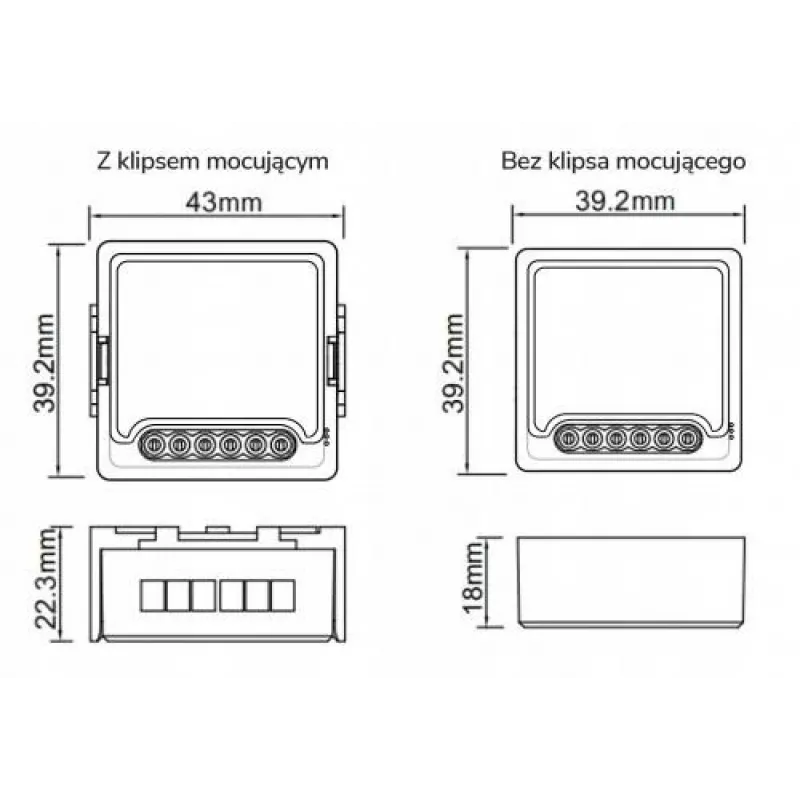 OXT Mini WiFi reléový modul 3-kanálový Tuya T223