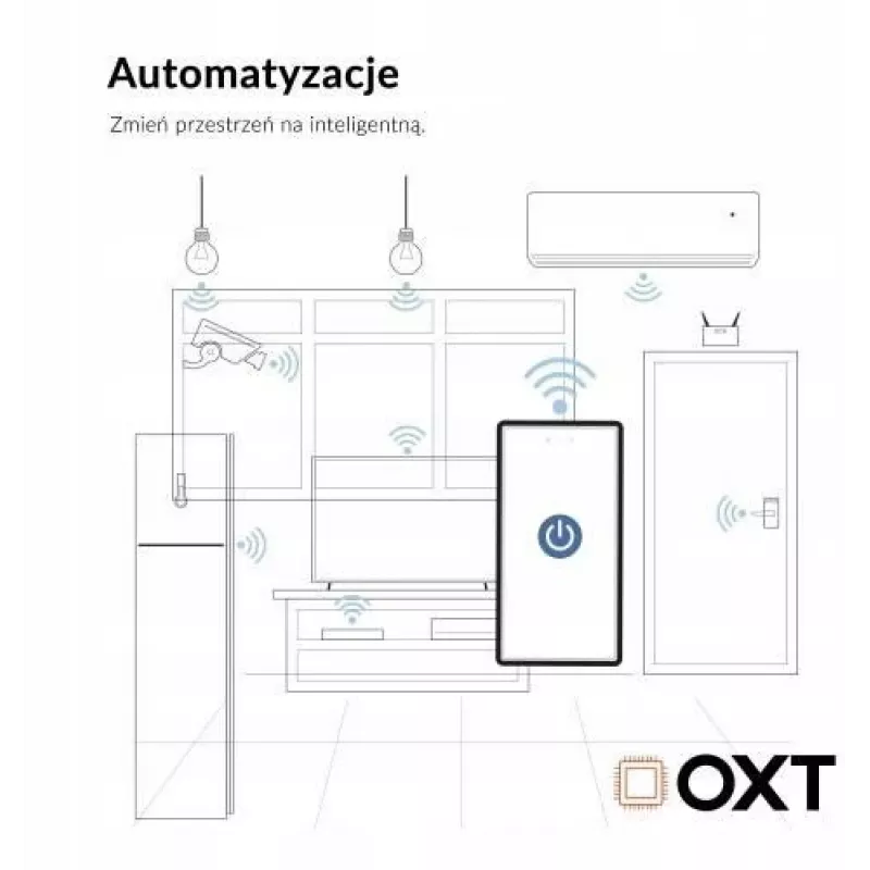 OXT T220P Wi-Fi reléový modul, 1 okruh, 16 A, meranie spotreby, Tuya