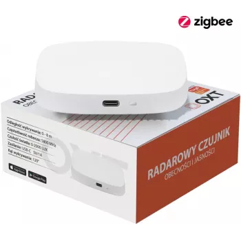 OXT T165 USB ZigBee Tuya milimetrový radarový senzor prítomnosti a jasu