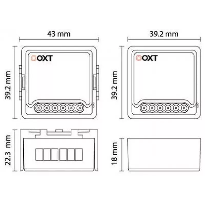 OXT Mini Smart modul ovládača žalúzií a roliet WiFi+RF Tuya T229