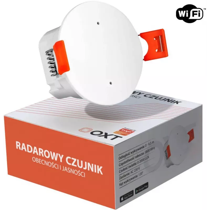 OXT T150 mmWave radarový senzor prítomnosti a jasu 230V WiFi Tuya Smart Life