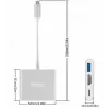 ZENWIRE BYL-2008N 3-in-1 MHL hub USB-C na HDMI 4K adaptér, Space Gray