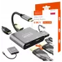 ZENWIRE USB-C hub 4-in-1 adaptér 2x HDMI 4K USB 3.0 Space Gray BYL-2309