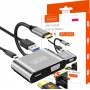 ZENWIRE USB-C multiport adaptér hub 4-in-1 HDMI 4K VGA USB-A Space Gray BYL-2310