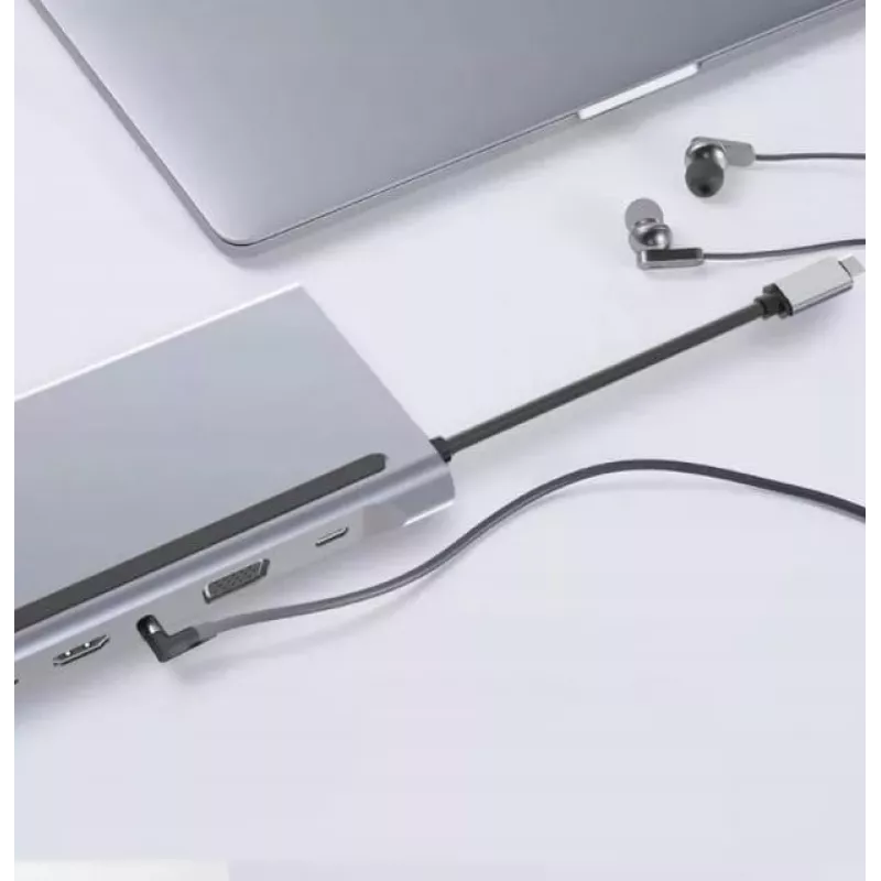ZENWIRE USB-C hub adaptér 12-in-1 dokovacia stanica 2x HDMI 4K Ethernet RJ45 USB 3.0 BYL-2211
