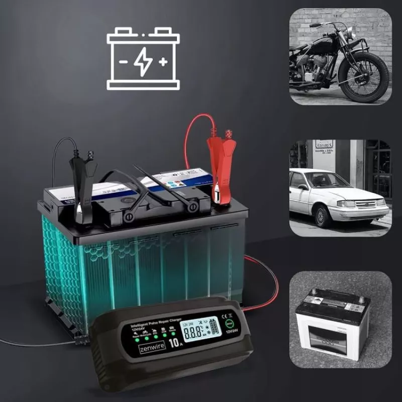 ZENWIRE JMD-10 Smart nabíjačka autobatérií 12V 24V 10A s funkciou opravy