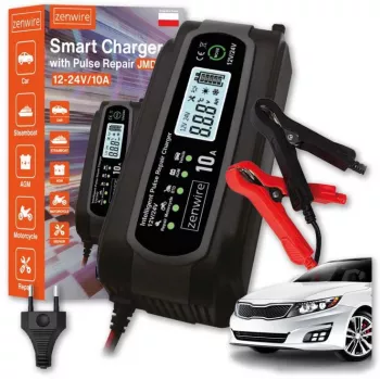 ZENWIRE JMD-10 Smart nabíjačka autobatérií 12V 24V 10A s funkciou opravy