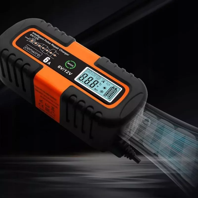 ZENWIRE JMD-6S 6V/12V 6A Smart nabíjačka batérií s funkciou opravy pre AGM GEL olovené batérie