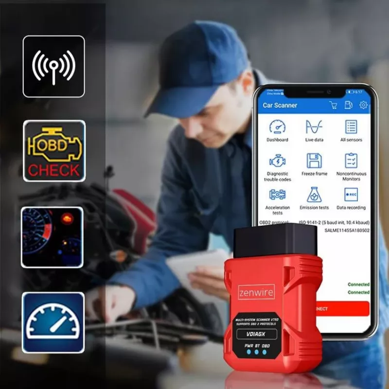 OBD2 diagnostický skener ELM327 VDiagX V016 Bluetooth rozhranie tester