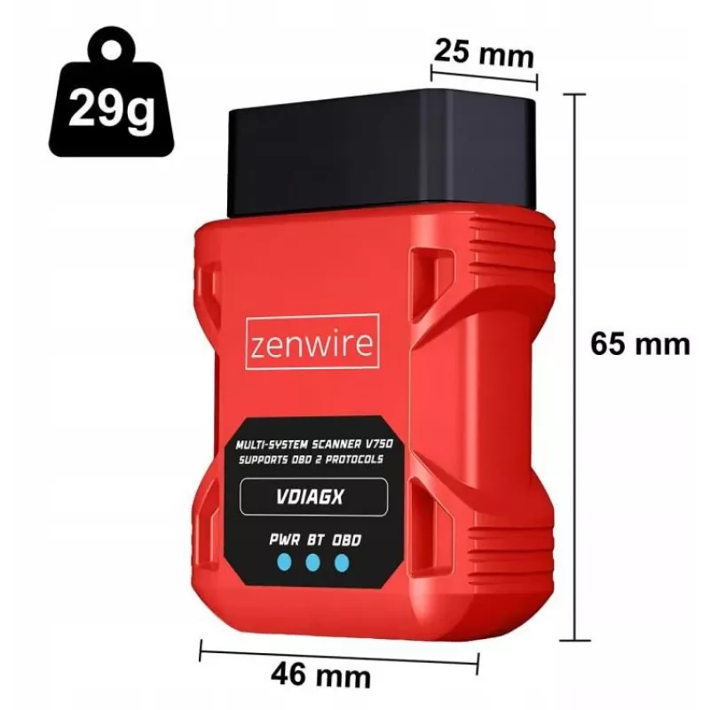 OBD2 diagnostický skener ELM327 VDiagX V016 Bluetooth rozhranie tester