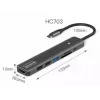 ZENWIRE BS-HC703 USB-C 7-v-1 hub adaptér s HDMI 4K, USB 3.0, SD, PD