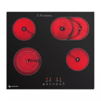 AMZCHEF CE-T-72CB4xyP200-LBHA 4-horáková keramická varná doska, dotykové ovládanie, 6500W, čierna