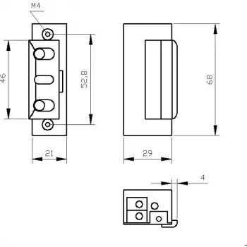 ELEKTRA-PLUS R4-12.11 elektrický dverný zámok 12V DC znížený prúd