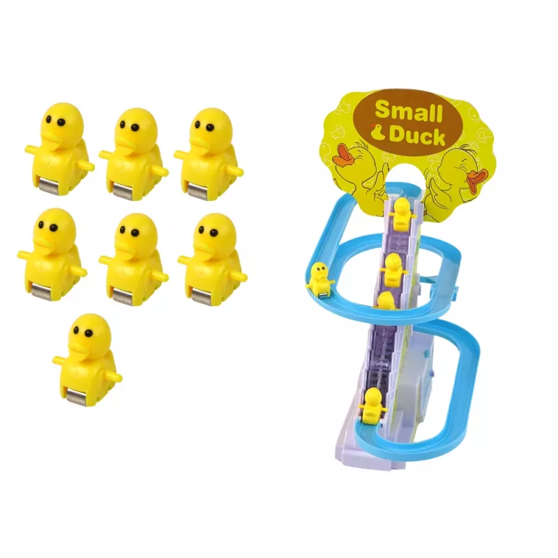 LEAN TOYS vzdelávacia hra pretekárska dráha šmýkačka kačičky lezenie