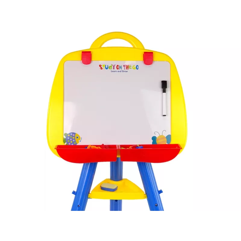 LEAN TOYS stojaca magnetická tabuľa 1200x900mm obojstranná 360° otočná