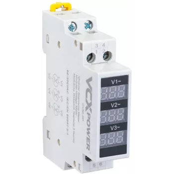 VCX DVM 3-fázový modulárny indikátor napätia 80-500V AC DIN lišta