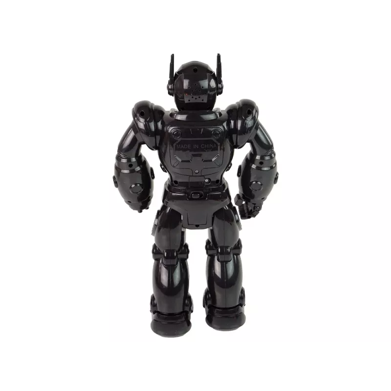 LEAN TOYS interaktívny robot s chôdzou, zvukom a svetlom, čierny