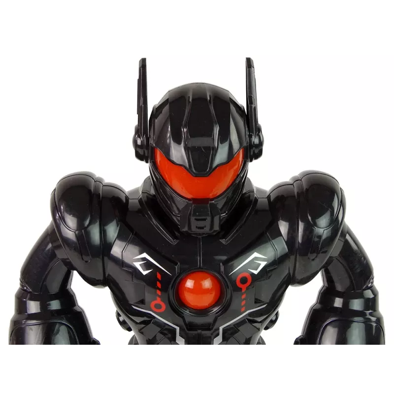 LEAN TOYS interaktívny robot s chôdzou, zvukom a svetlom, čierny