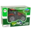 LEAN TOYS malý traktor so sklopnou kapotou, červený, 13 cm