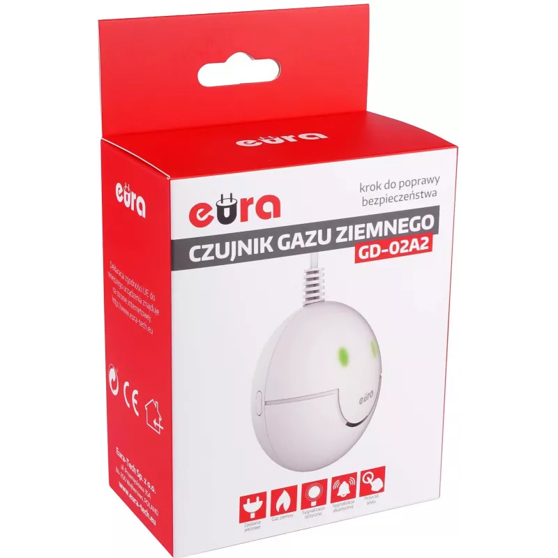 EURA GD-02A2 detektor plynu na zemný plyn a LPG