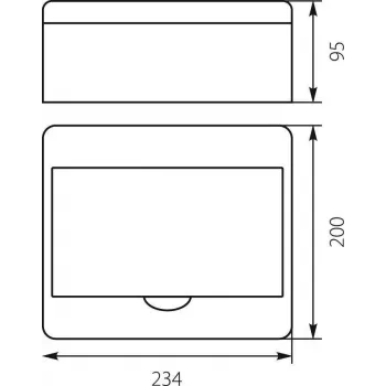 Rozvádzač RN-8 Fala 7.2 na omietku IP40 200x234x95mm biela (N+PE) Elektro-Plast Opatówek