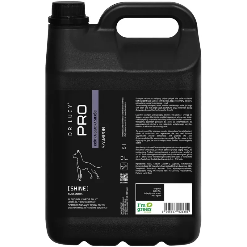 DR LUCY Shine Short Hair psí šampón 5 L