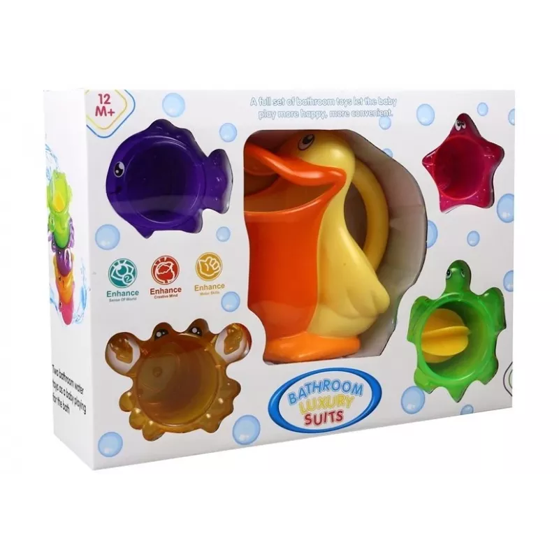 LEAN TOYS pelikán so vzormi na kúpanie