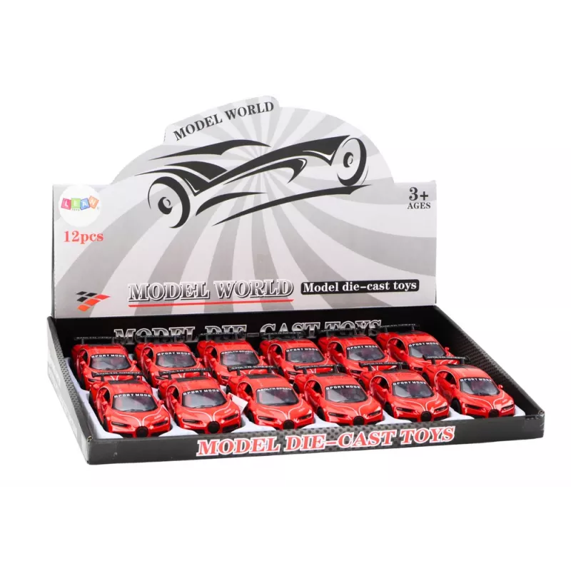 LEAN TOYS auto športové auto 1:32 nárazový pohon červené