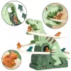 LEAN TOYS dráha šmýkačka dinosaurus lezenie svetlá zvuky