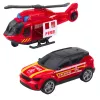 LEAN TOYS hasičské auto odťahové auto helikoptéra auto svetlá zvuky červené