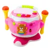 LEAN TOYS baby bubon hudobný interaktívny svetlá zvuky ružový