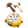LEAN TOYS Whack-A-Mole zručnostná hra s dvoma kladivkami, mačiatko žlté hnedé
